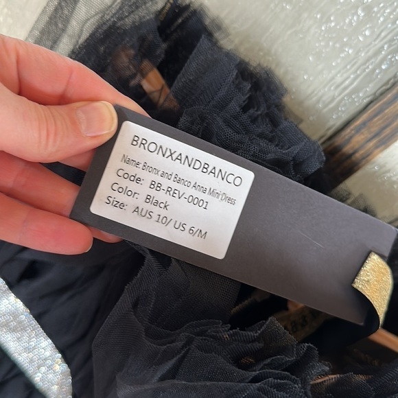 Bronx and Banco Anna mini dress in black size Medium nwt - Picture 9 of 14